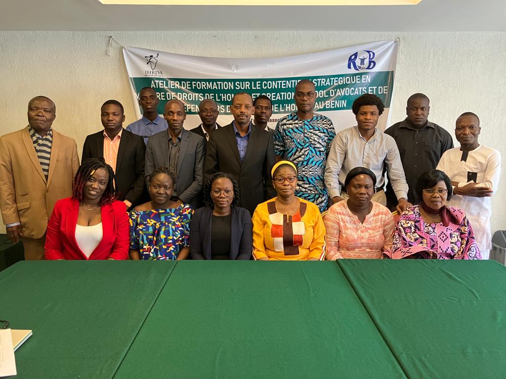 Contentieux stratégique en droits de l’homme : IHRDA, RDD-ONG organisent une formation et créent un pool de défenseurs des droits de l’homme au Bénin